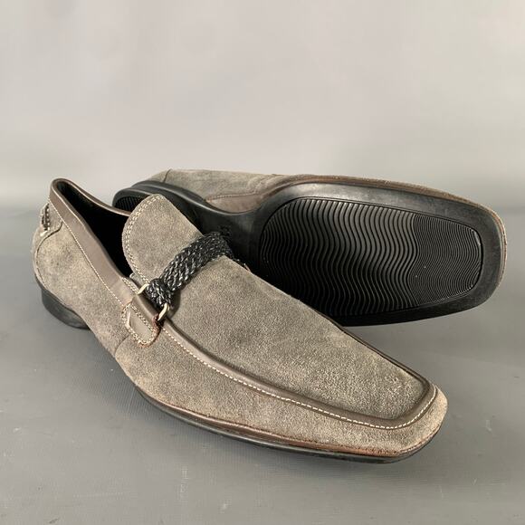 KENNETH COLE Size 10 Grey Leather Loafers main image 5